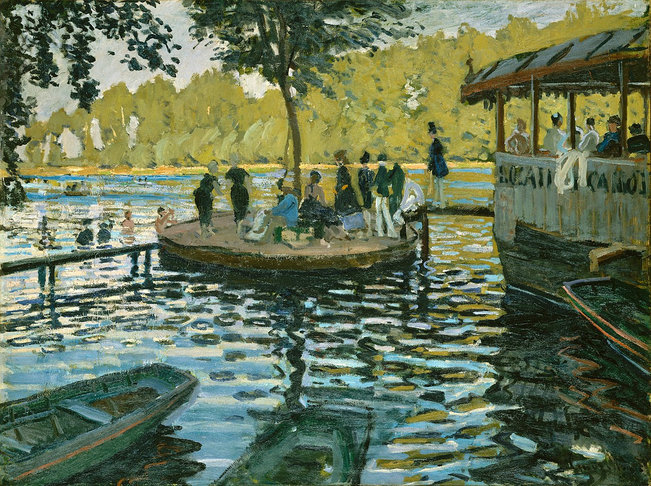 Painting of Bathing at Grenouillere, 1869