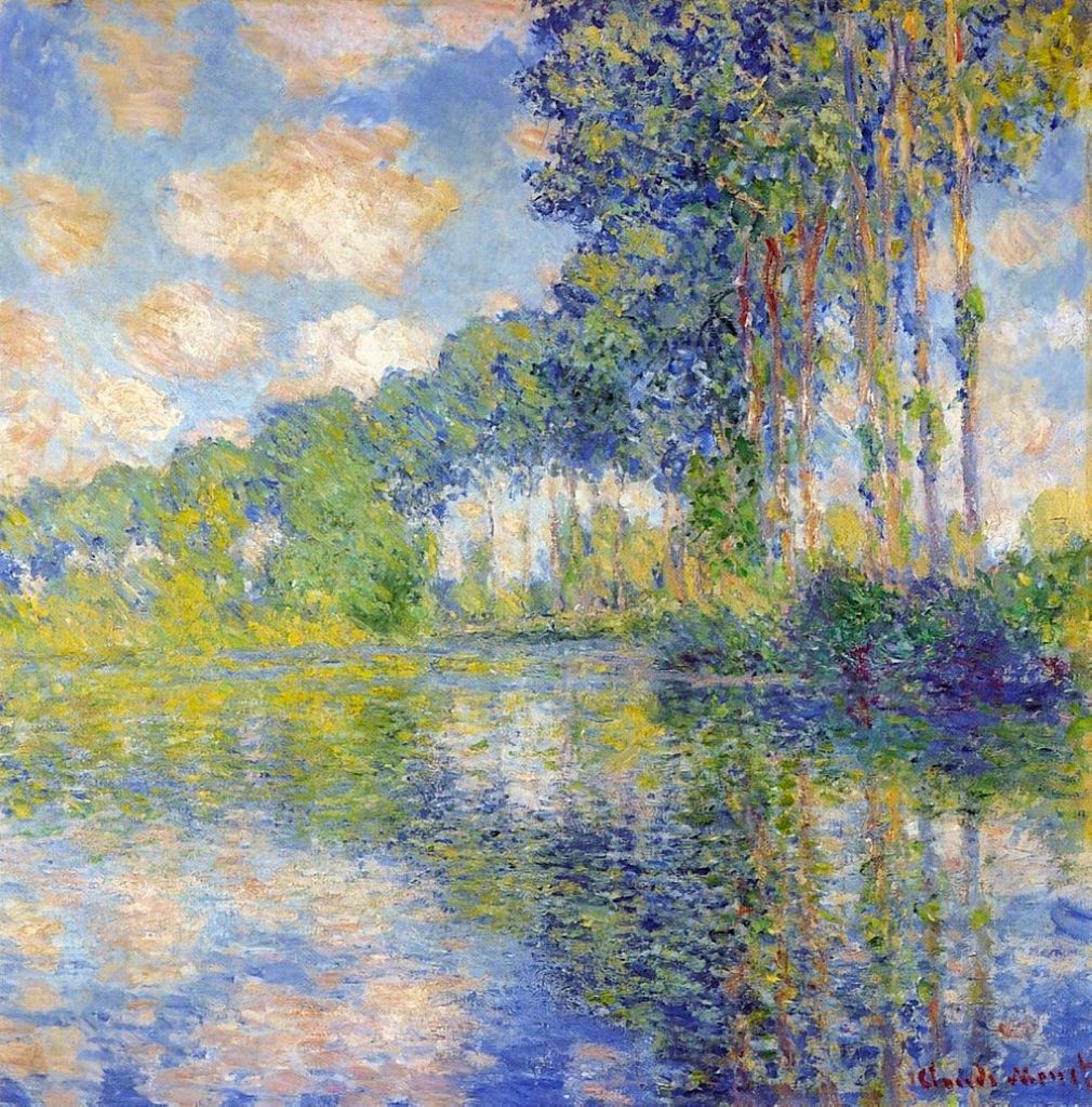 Painting of poplars, 1891